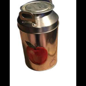 Apple Metal Punched Tin Galvanized Milk Can Country Fall Theme